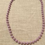 Monet Vintage  Light Purple Acrylic Bead Necklace Lavender Gold Tone 29" Layer Photo 0