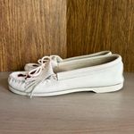 Minnetonka 2000s  Thunderbird White Leather‎ Beaded Southwest Moccasins Size 8 Photo 3