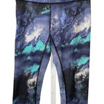 Lululemon Womens Yoga Pants Purple Black‎ Marble Capri Stretchy Athleisure Sz 4 Photo 0