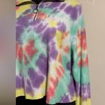 Hollister Handmade Spiral Tie Dye Cropped Long Sleeve Pullover Top size XS Photo 2