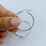 925 Sterling Silver Hoop Earrings Photo 5