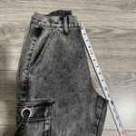 American Bazi Women Black Gray High Rise Cargo Tappered Jeans Size S Photo 8