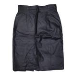 Vintage Loffs Black Leather High Waisted 80s Pencil Skirt size 10M Glam Punk Photo 0