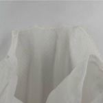 Loft  White Chiffon Polka Dot Smocked Ruffle Trim Long‎ Sleeve Blouse Peasant XS Photo 4