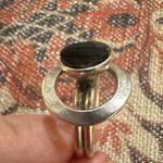 Elegant Black and Silver Women's Ring Photo 2