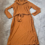 Lane Bryant  Copper Orange Collared Ribbed Dress SIZE 14/16 Photo 0