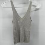 Full Tilt  Essentials Tank Top Cotton Sweater Ribbed V Neck Pullover White XS Photo 2