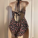 Kona Sol  Floral Print Tie Neck Swim Suit Sz M Beach Vacation Cruise Photo 2