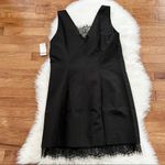 Bar III  Black Lace Trim Mini Dress Photo 4