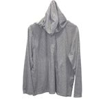 J. Jill Fit Womens Stripe Loop Terry Long Sleeve Hoodie Black White Size XL‎ Photo 2