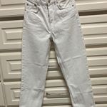 ZARA White Straight Leg Jeans High-Waisted Photo 0