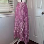 Anthropologie Maeve Alicia Crinkled Metallic Midi Skirt Photo 8