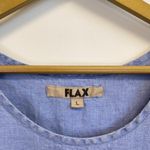 Flax  100% Linen Blue Sleeveless Top Photo 4