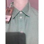 Everlane  The Silky Cotton Relaxed Long Sleeve Button Up Shirt Striped Mint 0Flaw Photo 3