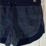 Athleta Linen Beachside Bali Shorts Women's 8Blue Faded Camo 3" 211109 Pull On Photo 0