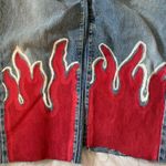 Lee Vintage Rider By  Hand Painted Hot Pink Flame Jeans Photo 0