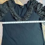Marc Anthony Marc New York Black Ruffle Sleeve V-Neck Medium Photo 5