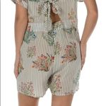 Tolani  Silk Floral Striped Henna Romper Photo 1