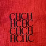 Carolina Herrera  Red Dust Bag with black CH logo Photo 2
