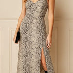 Reformation  MIDI LENGTH ANIMAL ALL‎ OVER PRINT DRESS X SMALL EUC Photo 0