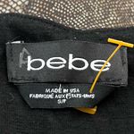 Bebe Vintage Y2K  Metallic Snakeskin Print Top Long Sleeve Cropped Bronze S Photo 2