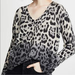 360 Cashmere  Lauren Leopard Print OVERSIZED Ombré Sweater Fits like S/M Photo 6