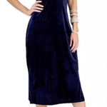 Sam Edelman  Blue Velvet Spaghetti Straps Slip Dress Size 6 NWT Photo 0