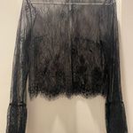 Divided  Mesh Black Blouse Size S Photo 0