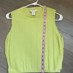 House of Harlow 1960 lime green yellow cropped ribbed tank top size M womens Size M Photo 3