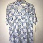 LuLaRoe  Dress Medallion Marly Dress 2X NWT Blue on White Short Sleeve w/ Sash Photo 5