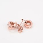 Korean fashion Small square Roman numbers earrings Gold Photo 3