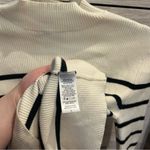 Magnolia Boutique Cream and Black Striped Mock
Neck Top White Size L Photo 4