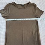 J. Jill brown ruffle hem simple Lagenlook comfy knit dress with pockets Small Size undefined Photo 4