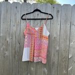 Cynthia Rowley Cami Blouse Women Medium Pink Bandanna Print Tank Light Spring Photo 2