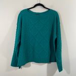 Ann Taylor Women Green Fisherman Knit Loose Fit Pullover Sweater Size XL Photo 0