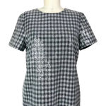 Draper James  Collection Sequin Shift Dress Black‎ Gray Silver Size 6 Photo 3