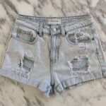 PacSun  Distressed High Waisted Mom Jean Shorts Photo 4