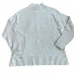 Talbots ICE BLUE HONEYCOMB COTTON MOCK NECK SWEATER MEDIUM Photo 3