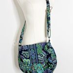 Vera Bradley Saddle Crossbody Bag – Indigo Pop Floral – Adjustable Strap Photo 0