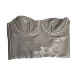 ZARA Women's Gold Sequin Corset Crop Top Blouse Size S Party Wear Photo 3