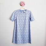Likely ‎ Light Blue Lace Overlay Shortsleeve Dress Photo 2