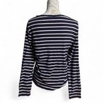 Tommy Hilfiger XLL Navy and Baby Pink Long Sleeve  Basic Striped Tee Preppy Photo 3