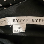 HYFVE Black Polka Dot Mini Dress with Fitted Smocked Skirt Size Medium Photo 6