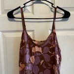Stars Above Floral Camisole Tank Top Brown Purple Pink V Neck Spaghetti Strap L Photo 6