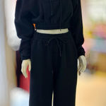 ZARA  sweatsuit set, wide leg pants with hoodie size S Photo 0