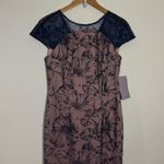 JS Collections NWT BHLDN‎ JS Collection Winnie Column Gown Dark Blue/Blush Size 6 Photo 3