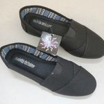 Olivia Miller  All Black Black Round Toe Slip Ons 6 Photo 0