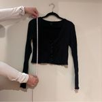 Wild Fable  Black Ribbed Cardigan Top Photo 3