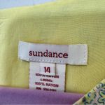 Sundance  Yellow Purple Floral Sleeveless Shift Dress Womens 14 Modest Summer Photo 2