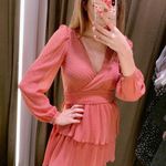 ZARA Ruffled Dotted Mesh Dress Photo 6